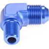 AN to NPT 90-Degree Adapter Fitting [-8 AN Male to 1/4 in. NPT Male, Blue] - image 3