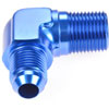 AN to NPT 90-Degree Adapter Fitting [-6 AN Male to 3/8 in. NPT Male, Blue] - image 2