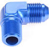 AN to NPT 90-Degree Adapter Fitting [-8 AN Male to 3/8 in. NPT Male, Blue] - image 3