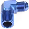 AN to NPT 90-Degree Adapter Fitting [-8 AN Male to 1/2 in. NPT Male, Blue] - image 3