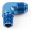 AN to NPT 90-Degree Adapter Fitting [-12 AN Male to 1/2 in. NPT Male, Blue] - image 2