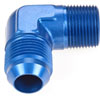 AN to NPT 90-Degree Adapter Fitting [-12 AN Male to 3/4 in. NPT Male, Blue] - image 2
