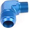 AN to NPT 90-Degree Adapter Fitting [-16 AN Male to 3/4 in. NPT Male, Blue] - image 2