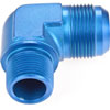 AN to NPT 90-Degree Adapter Fitting [-16 AN Male to 3/4 in. NPT Male, Blue] - image 3