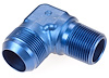 AN to NPT 90-Degree Adapter Fitting [-20 AN Male to 1 in. NPT Male, Blue] - image 1