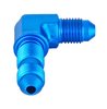 AN to AN 90-Degree Bulkhead Adapter Fitting [-3 AN Male to -3 AN Male, Blue] - image 2