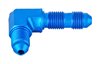 AN to AN 90-Degree Bulkhead Adapter Fitting [-3 AN Male to -3 AN Male, Blue] - image 3