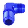 AN to AN 90-Degree Bulkhead Adapter Fitting [-16 AN Male to -16 AN Male, Blue] - image 3