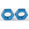 AN Bulkhead Adapter Nuts  [-6 AN, Blue] - image 2