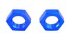 AN Bulkhead Adapter Nuts  [-6 AN, Blue] - image 3