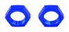AN Bulkhead Adapter Nuts  [-8 AN, Blue] - image 3