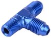 AN to NPT Tee Adapter Fitting [-4 AN to 1/8 in. NPT Male on Run, Blue] - image 3