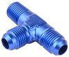 AN to NPT Tee Adapter Fitting [-6 AN to 1/4 in. NPT Male on Run, Blue] - image 2