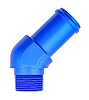 NPT to Hose Barb Fitting, 45-Degree [3/4 in. NPT Male to 1 in. I.D. Hose, Blue] - image 1