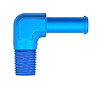 NPT to Hose Barb Fitting, 90-Degree [1/4 in. NPT Male to 3/8 in. I.D. Hose, Blue] - image 1