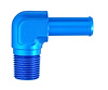 NPT to Hose Barb Fitting, 90-Degree [3/8 in. NPT Male to 1/2 in. I.D. Hose, Blue] - image 1