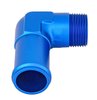 NPT to Hose Barb Fitting, 90-Degree [3/4 in. NPT Male to 1 in. I.D. Hose, Blue] - image 3