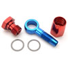 Red & Blue 9/16"-24 Thread to -06AN Banjo Fittings - image 2