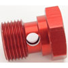 Red & Blue 9/16"-24 Thread to -06AN Banjo Fittings - image 3