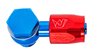 Red & Blue 9/16"-24 Thread to -06AN Banjo Fittings - image 4