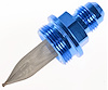 Filtered Carburetor Inlet Fitting for Holley Dual Feed and Q-Jet Carburetors [-6 AN to 7/8 in.-20, Blue] - image 1