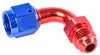Red and Blue -6 AN Male to -6 AN Female Coupler [90 degree] - image 2
