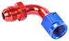 Red and Blue -6 AN Male to -6 AN Female Coupler [90 degree] - image 3