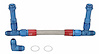 Dual Feed Fuel Line Kit for Holley 4150 Carburetors [-8 AN, Blue/Red] - image 1