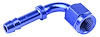AN to 90- Degree Hose Barb Adapter Fitting [-4 AN Female to 1/4 in. I.D. Hose, Blue] - image 1