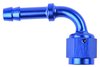 AN to 90- Degree Hose Barb Adapter Fitting [-4 AN Female to 1/4 in. I.D. Hose, Blue] - image 3