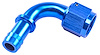 AN to 90-Degree Hose Barb Adapter Fitting [-8 AN Female to 1/2 in. I.D. Hose, Blue] - image 1