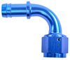 AN to 90-Degree Hose Barb Adapter Fitting [-8 AN Female to 1/2 in. I.D. Hose, Blue] - image 2