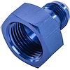 AN Female to Male Reducer Fitting [-12 AN Female to -8 AN Male, Blue Hard Anodized] - image 1