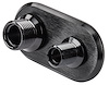 Firewall Bulkhead 2-Port Black Aluminum - image 1