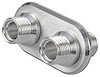 Firewall Bulkhead 2-Port Polished Aluminum - image 1
