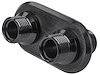 Firewall Bulkhead 2-Port Black Aluminum - image 1
