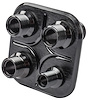 Firewall Bulkhead 4-Port Black Aluminum - image 1