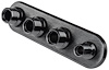 Firewall Bulkhead 4-Port Black Aluminum - image 1