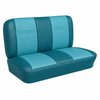 Bench Seat Upholstery for 1955 (2nd Series)-1959 Chevrolet/GMC Trucks, w/Dual Inserts [2-Tone Turquoise] - image 1