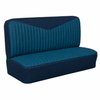 Bench Seat Upholstery for 1955 (2nd Series)-1959 Chevrolet/GMC Trucks, w/V-Insert & Vertical Pleats [2-Tone Blue] - image 1