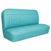 Bench Seat Upholstery for 1955 (2nd Series)-1959 Chevrolet/GMC Trucks, w/Horizontal Insert & Vertical Pleats [Turquoise] - image 1