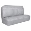 Bench Seat Upholstery for 1955 (2nd Series)-1959 Chevrolet/GMC Trucks, w/Horizontal Insert & Vertical Pleats [Silver] - image 1