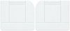 Front Door Panel Set for 1955 (2nd Series)-1959 Chevy/GMC Trucks, w/Wide Center Insert [Seville Vinyl, White] - image 1