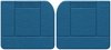 Front Door Panel Set for 1955 (2nd Series)-1959 Chevy/GMC Trucks, w/Wide Center Insert [Seville Vinyl, Blue] - image 1