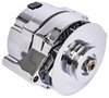 Ford 1-Wire Alternator, 100 amp Output with Single Groove V-Belt Pulley [Chrome Plated Finish] - image 2