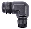 AN to NPT 90-Degree Adapter Fitting [-12 AN Male to 1/2 in. NPT Male, Black] - image 1