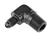 AN to NPT 90-Degree Adapter Fitting [-4 AN Male to 3/8 in. NPT Male, Black] - image 1