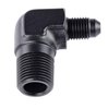 AN to NPT 90-Degree Adapter Fitting [-4 AN Male to 3/8 in. NPT Male, Black] - image 3