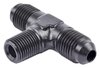 AN to NPT Tee Adapter Fitting [-4 AN Male to -4 AN Male on Run, 1/8 in. NPT Male Center Port, Black] - image 3
