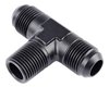 AN to NPT Tee Adapter Fitting [-10 AN Male to -10 AN Male on Run, 1/2 in. NPT Male Center Port, Black] - image 2